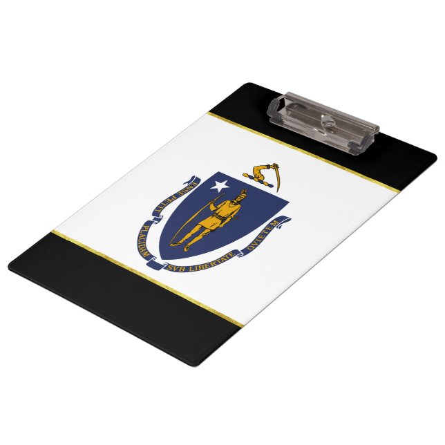 Massachusetts flag clipboard (Angled)