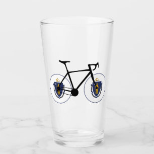 Massachusetts Flag Cycling Glass