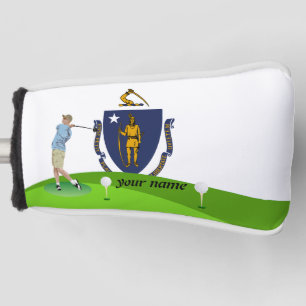 Massachusetts flag golf head cover