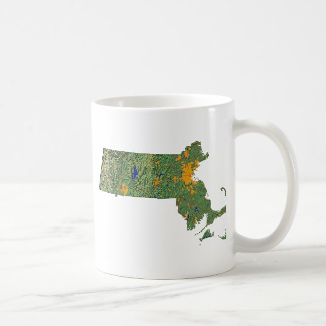 Massachusetts Flag + Map Mug (Right)