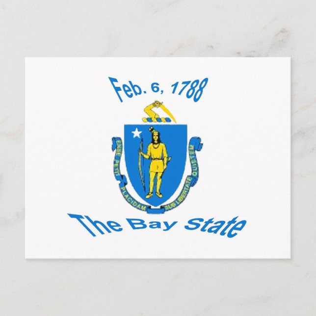 Massachusetts Flag Postcard (Front)
