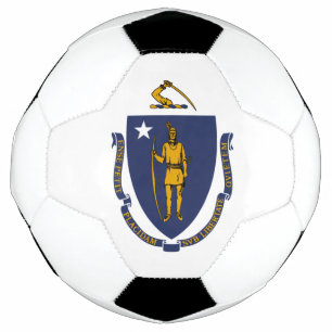 Massachusetts flag soccer ball