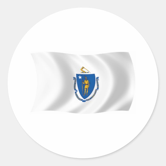 Massachusetts Flag Sticker (Front)