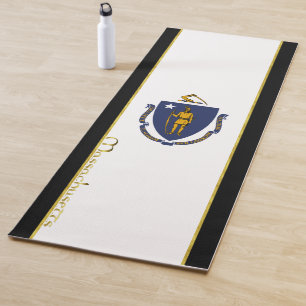 Massachusetts flag yoga mat