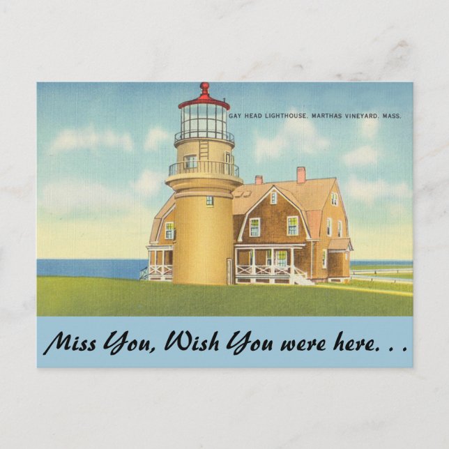 Massachusetts, Gay's Head Lighthouse Postcard (Front)