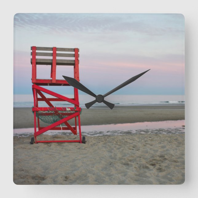Massachusetts, Gloucester, Good Harbor Beach Square Wall Clock (Front)