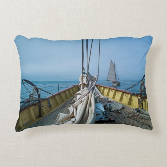 Massachusetts, Gloucester, Schooner Festival 3 Decorative Cushion (Front)