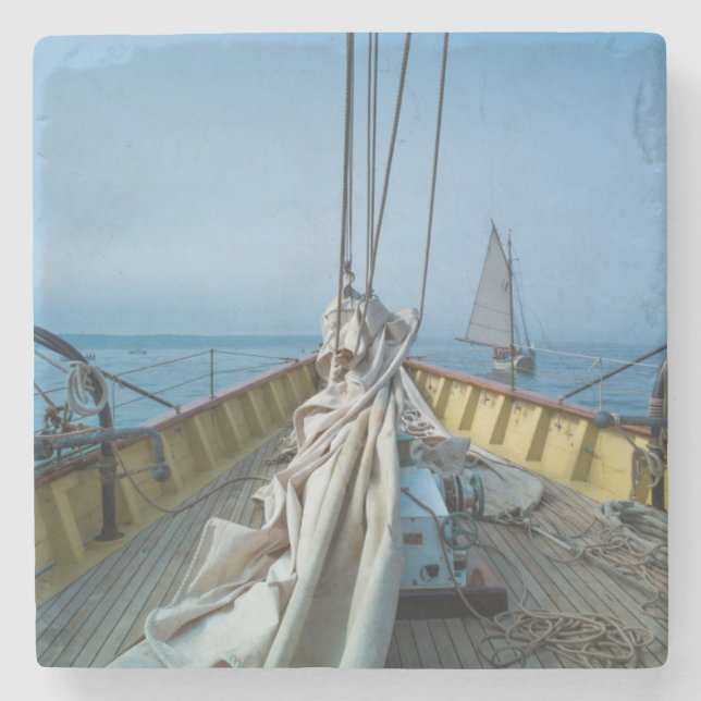 Massachusetts, Gloucester, Schooner Festival 3 Stone Coaster (Front)