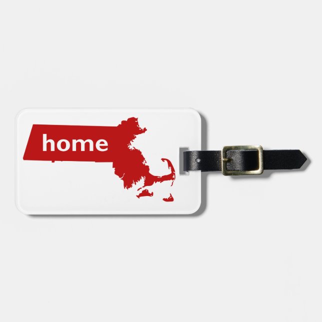 Massachusetts Home Luggage Tag (Front Horizontal)