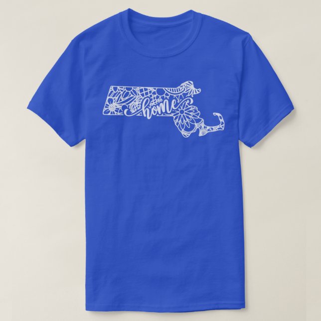 Massachusetts Home Mandala  T-Shirt (Design Front)