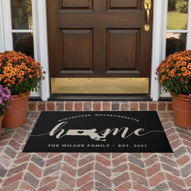Massachusetts Home State Personalised Doormat (Creator Uploaded)