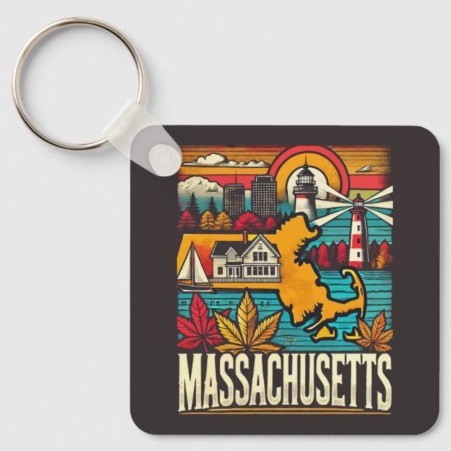 Massachusetts Key Ring (Front)