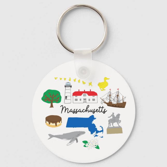 Massachusetts Keychain (Front)