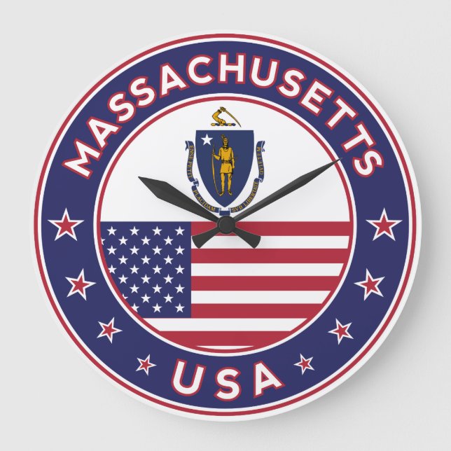 Massachusetts Large Clock (Front)