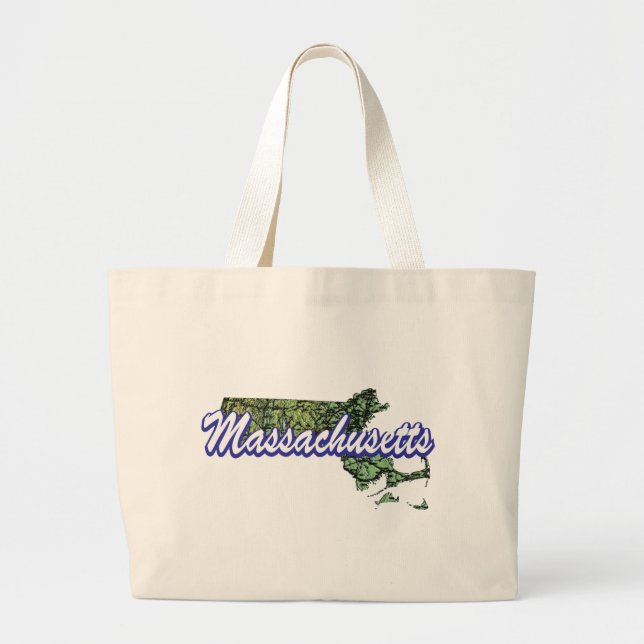Massachusetts Large Tote Bag (Front)