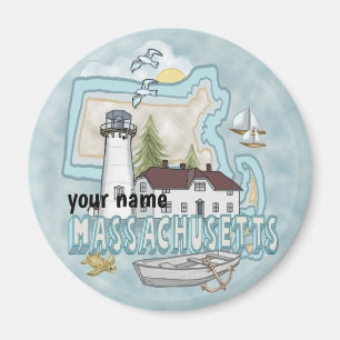 Massachusetts Lighthouse Magnet