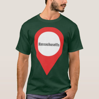 Massachusetts Location Tag pink Oversized T-Shirt
