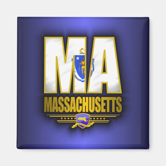 Massachusetts (MA) Magnet (Front)