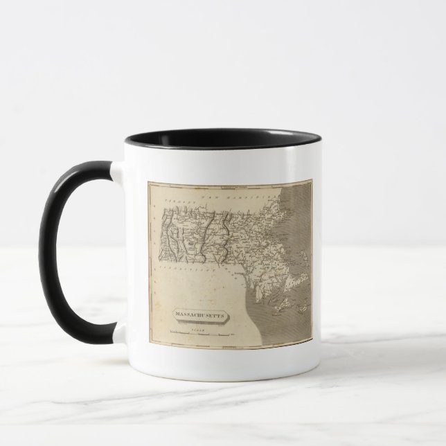 Massachusetts Map by Arrowsmith Mug (Left)