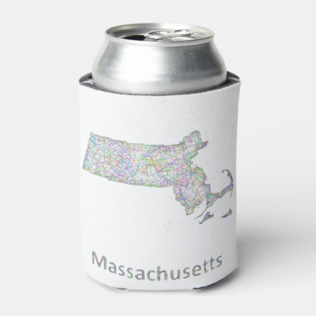 Massachusetts map can cooler (Can Front)