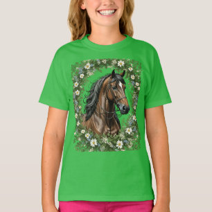 Massachusetts Morgan Horse And Mayflowers T-Shirt