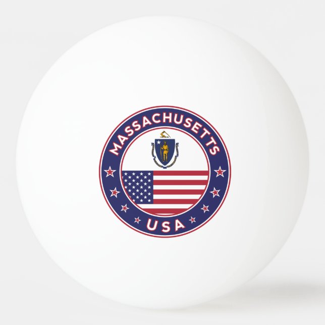 Massachusetts Ping Pong Ball (Front)