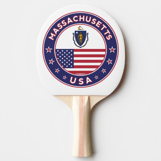Massachusetts Ping Pong Paddle (Front)