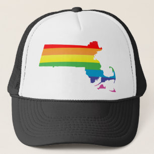 massachusetts pride. trucker hat