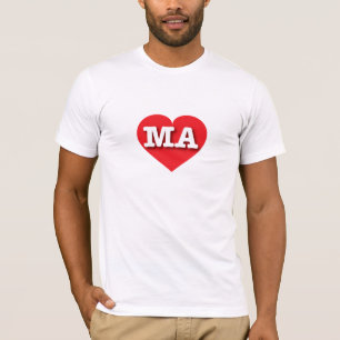 Massachusetts Red Heart - I love MA T-Shirt