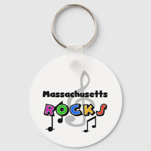 Massachusetts Rocks Key Ring