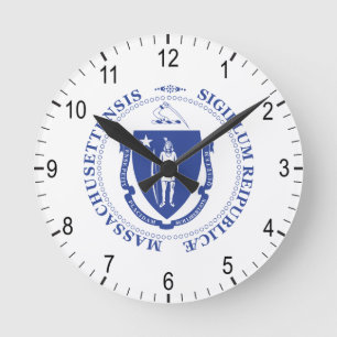 Massachusetts sign round clock