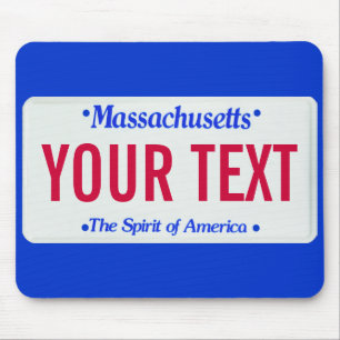 Massachusetts spirit of america license plate mouse pad