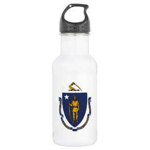 Massachusetts State Flag 532 Ml Water Bottle