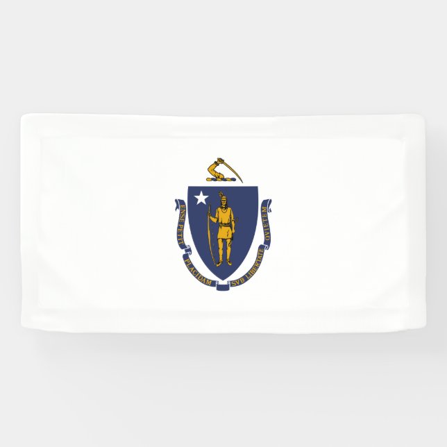 Massachusetts State Flag Banner (Horizontal)