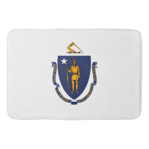 Massachusetts State Flag Design Bath Mat