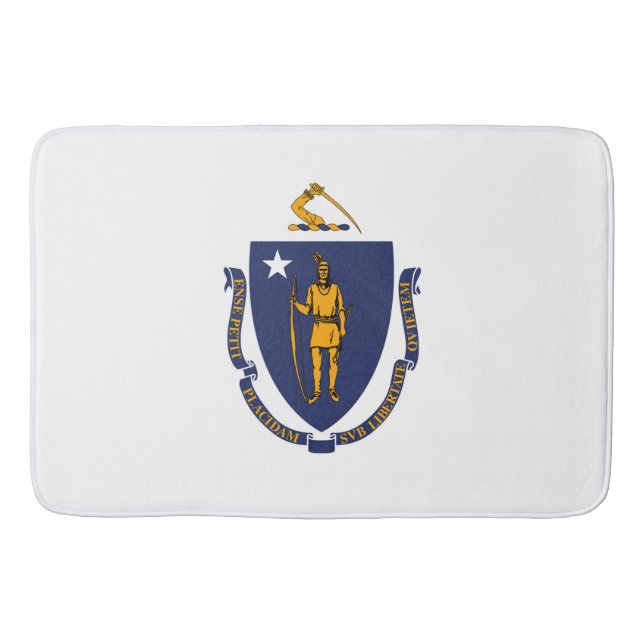 Massachusetts State Flag Design Bath Mat (Front)