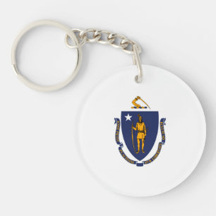 Massachusetts State Flag Design Key Ring