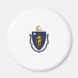 Massachusetts State Flag Design Magnet