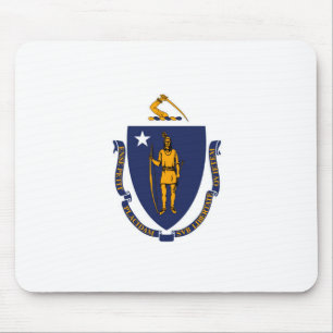 Massachusetts State Flag Design Mouse Pad