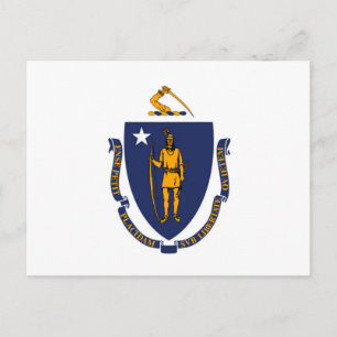 Massachusetts State Flag Design Postcard