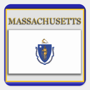 Massachusetts State Flag Design Sticker