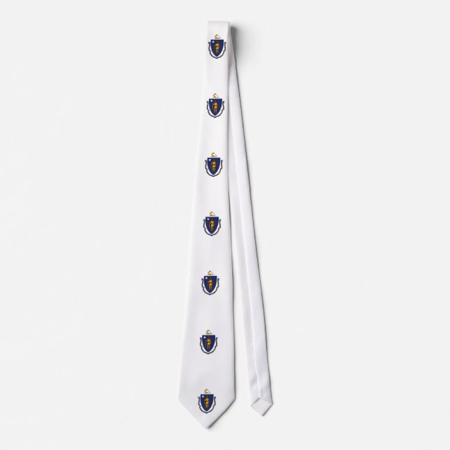 Massachusetts State Flag Design Tie (Front)