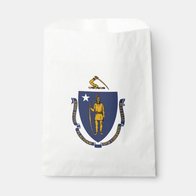 Massachusetts State Flag Favour Bags (Front)