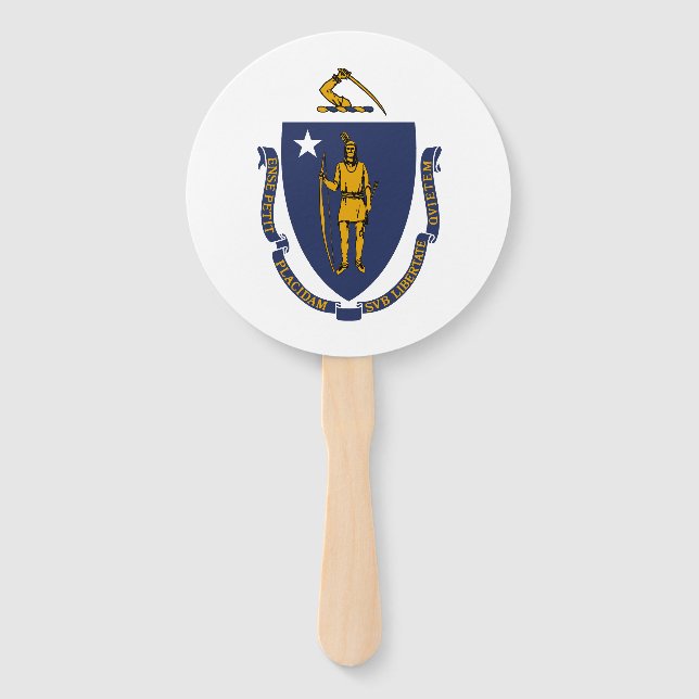 Massachusetts State Flag Hand Fan (Front)