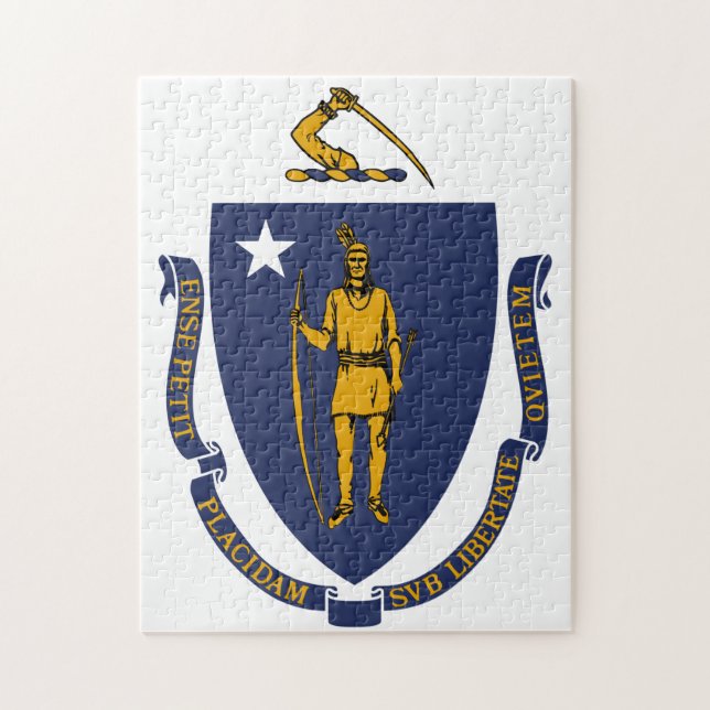 Massachusetts State Flag Jigsaw Puzzle (Vertical)