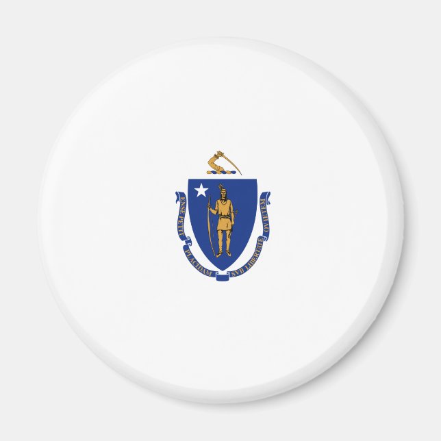 Massachusetts State Flag Magnet (Front)
