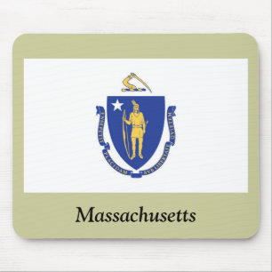 Massachusetts State Flag Mouse Pad