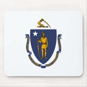 Massachusetts State Flag Mouse Pad