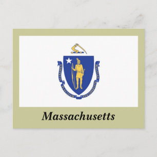 Massachusetts State Flag Postcard