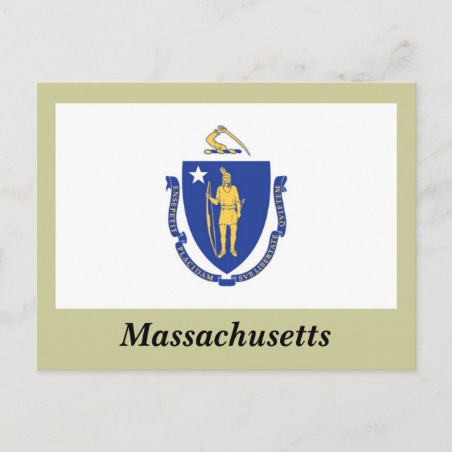 Massachusetts State Flag Postcard (Front)